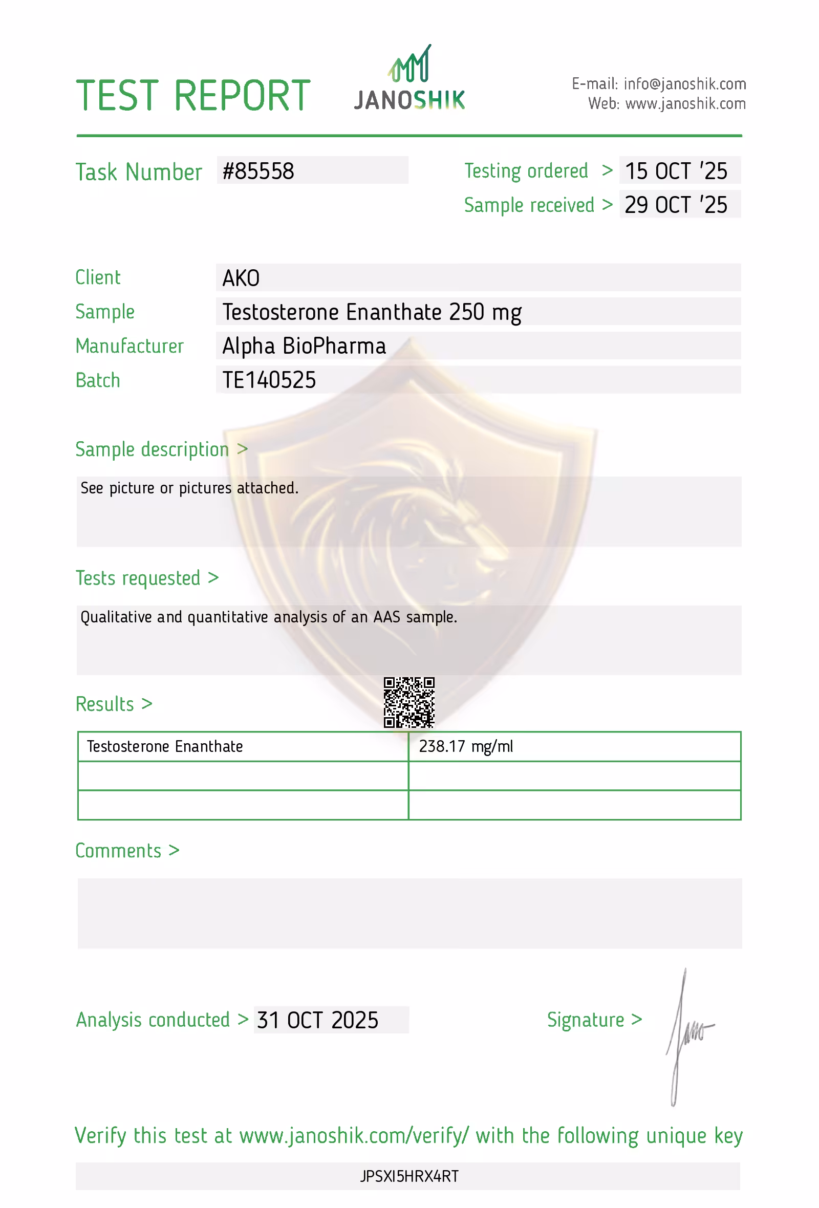 Testosterone Enanthate 250 mg - Image 2